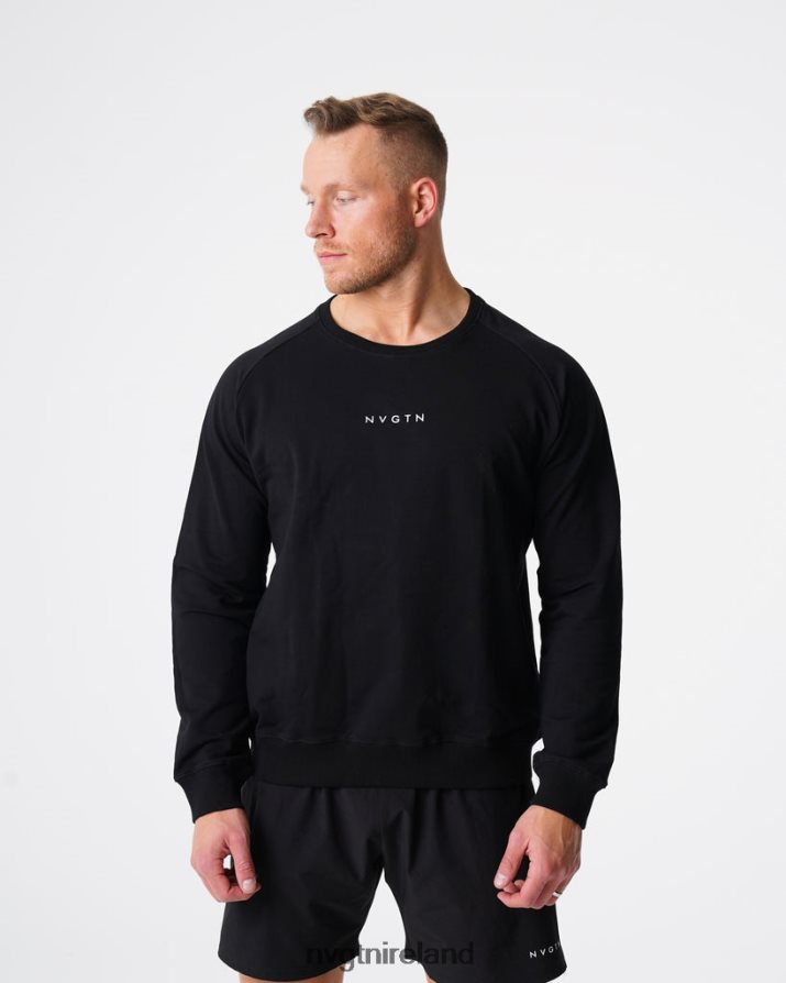 NVGTN Crew Neck Sweatshirt Tops Black Men VV2PRZ790