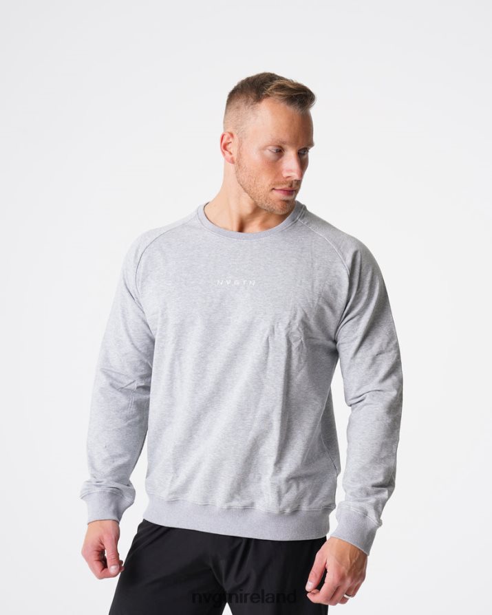 NVGTN Crew Neck Sweatshirt Tops Grey Men VV2PRZ792