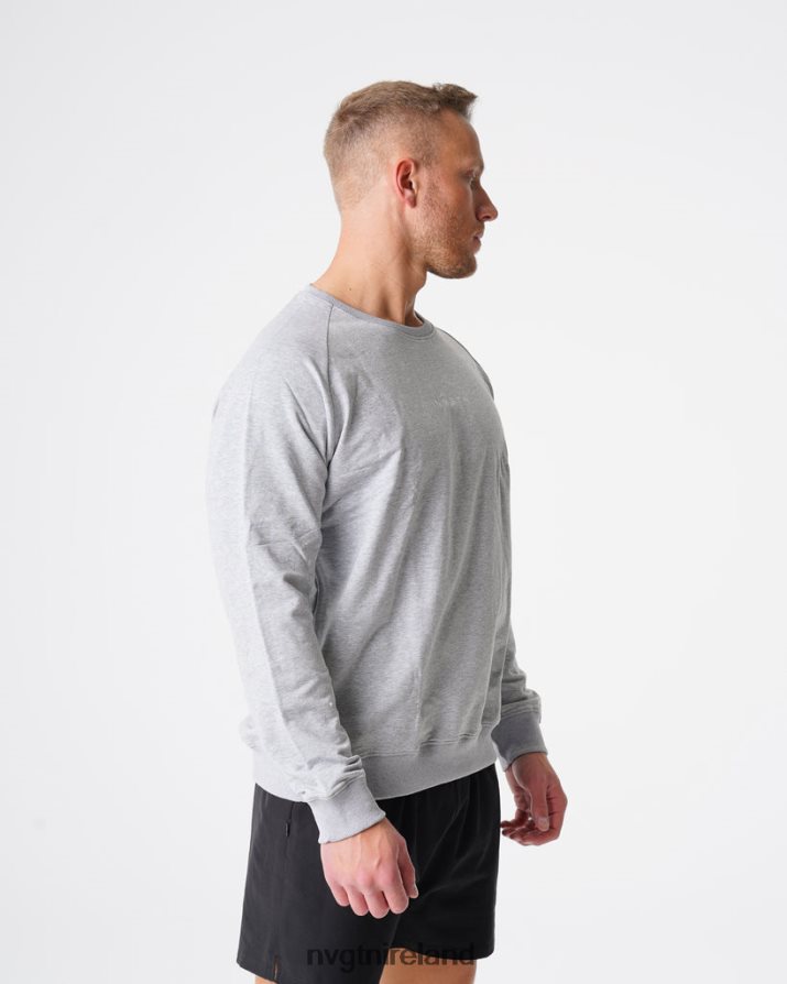 NVGTN Crew Neck Sweatshirt Tops Grey Men VV2PRZ792