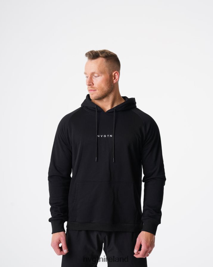 NVGTN Lounge Hoodie Tops Black Men VV2PRZ784