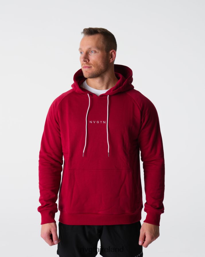 NVGTN Lounge Hoodie Tops Crimson Men VV2PRZ787