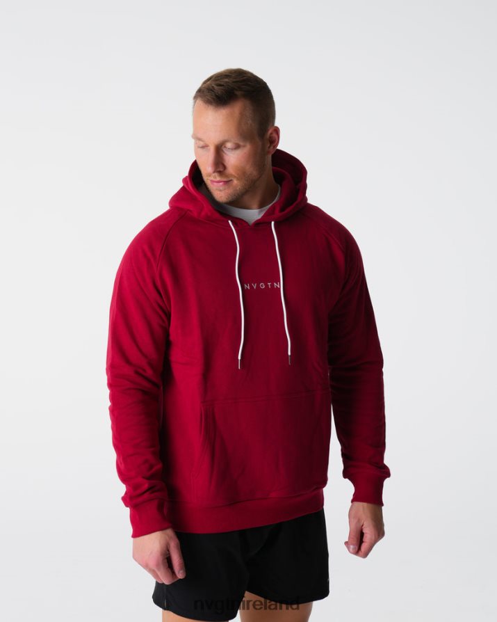 NVGTN Lounge Hoodie Tops Crimson Men VV2PRZ787