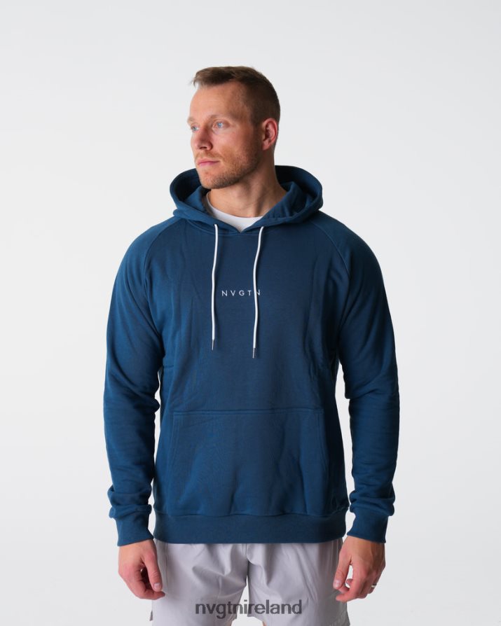 NVGTN Lounge Hoodie Tops Navy Men VV2PRZ789