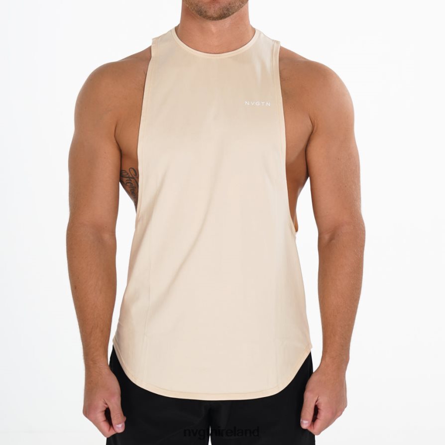 NVGTN Pulse Edge Tank Tops Beige Men VV2PRZ807