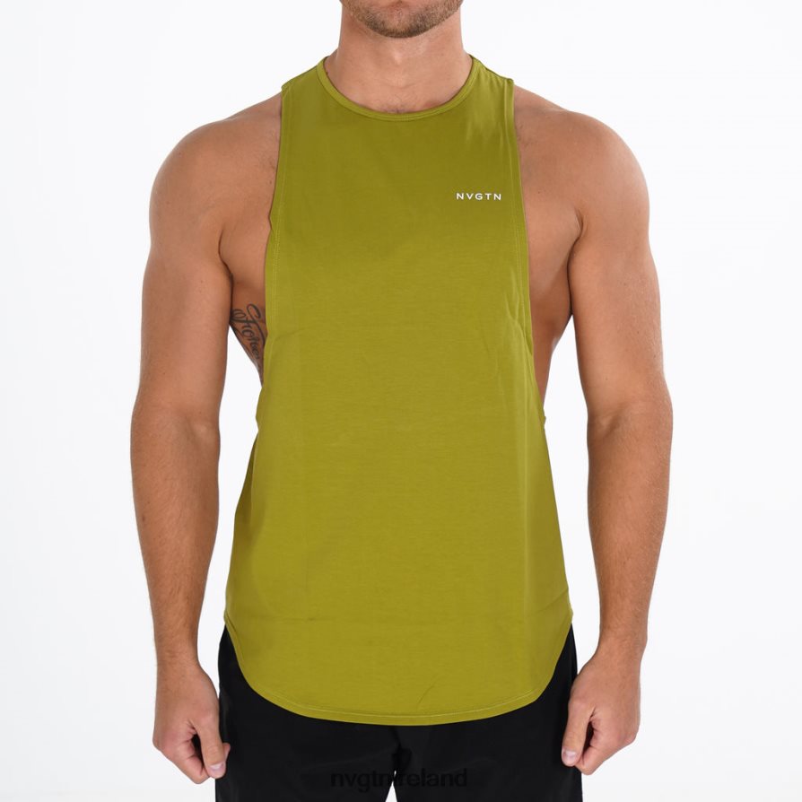 NVGTN Pulse Edge Tank Tops Olive Men VV2PRZ808