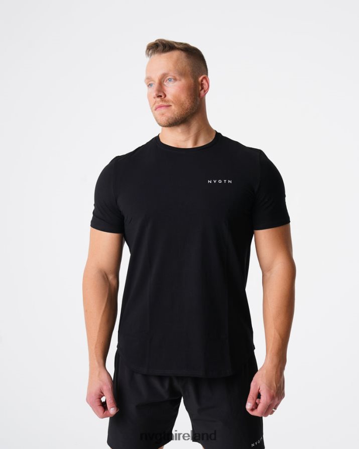 NVGTN Pulse Fitted Tee Tops Black Men VV2PRZ767