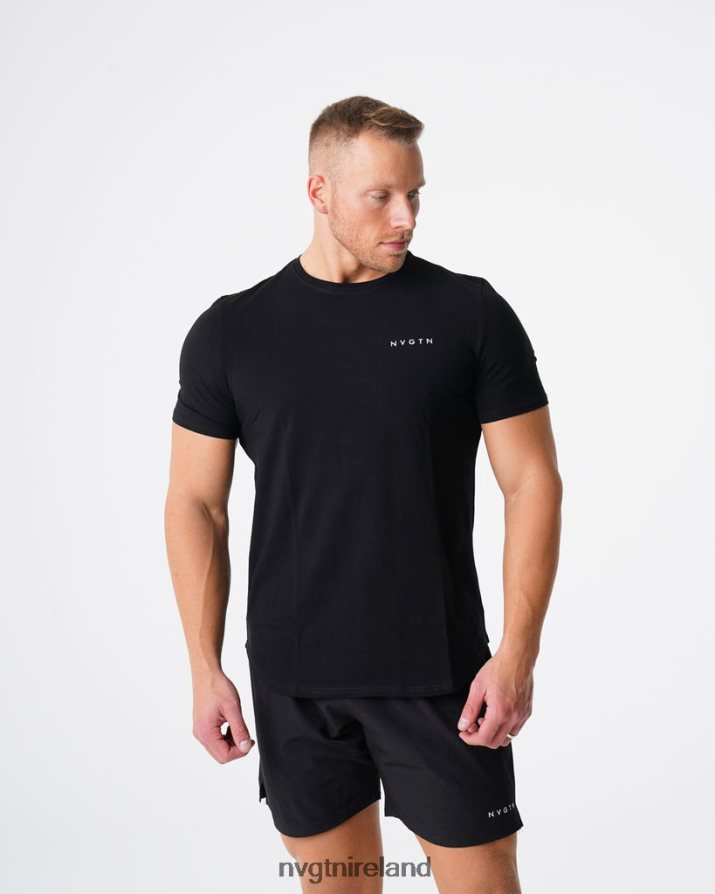 NVGTN Pulse Fitted Tee Tops Black Men VV2PRZ767
