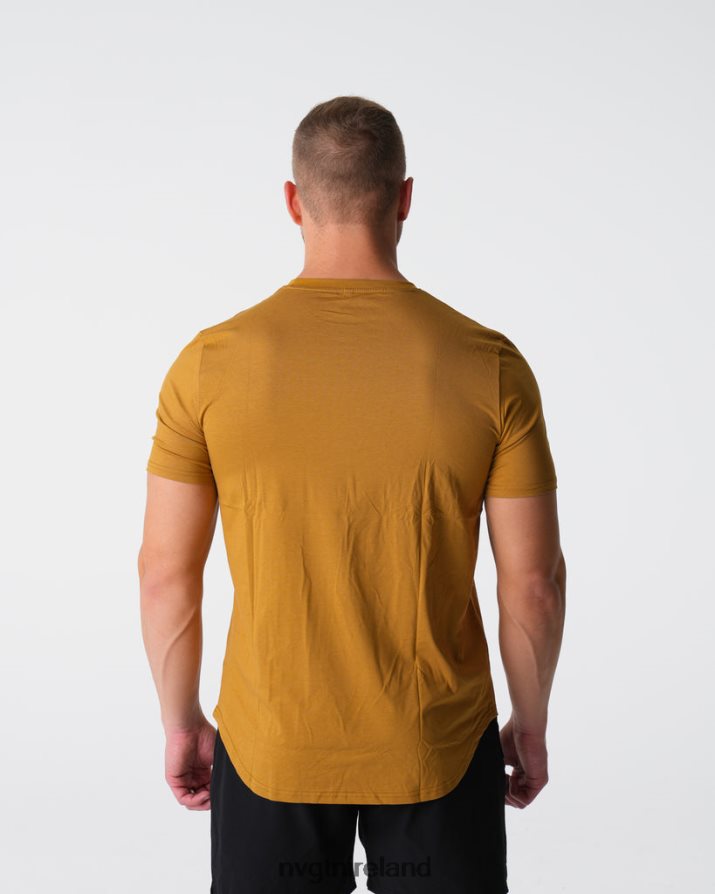 NVGTN Pulse Fitted Tee Tops Bronze Men VV2PRZ771