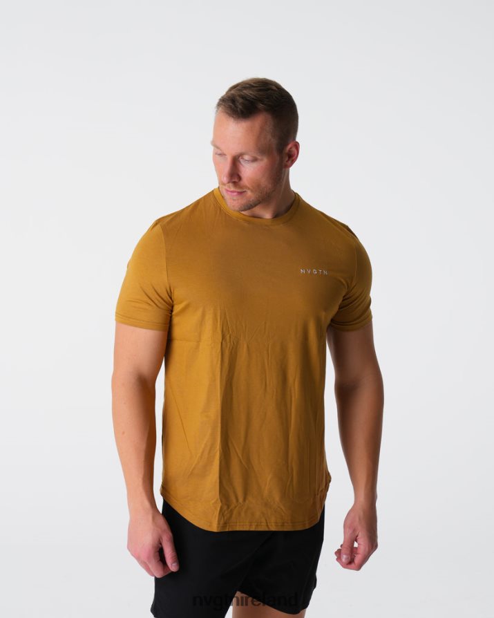 NVGTN Pulse Fitted Tee Tops Bronze Men VV2PRZ771
