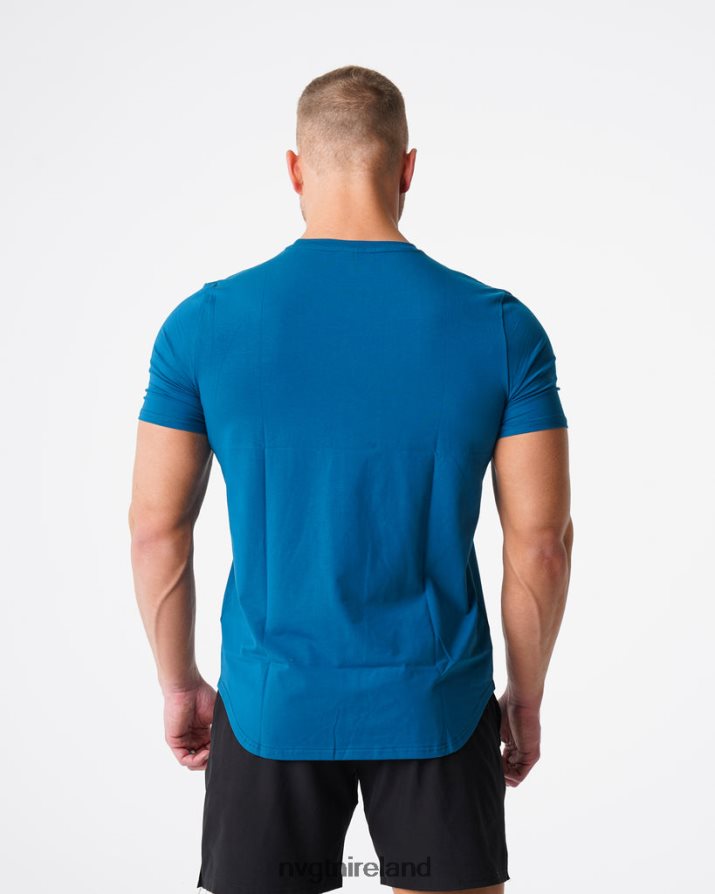 NVGTN Pulse Fitted Tee Tops French Blue Men VV2PRZ799