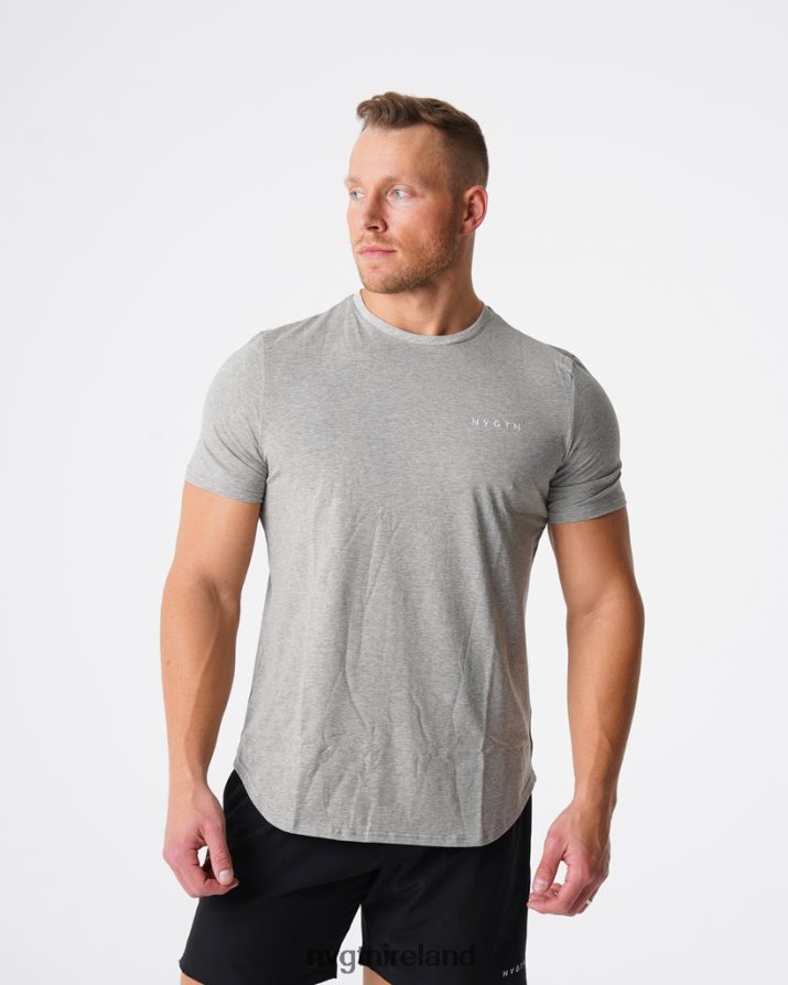 NVGTN Pulse Fitted Tee Tops Grey Men VV2PRZ769