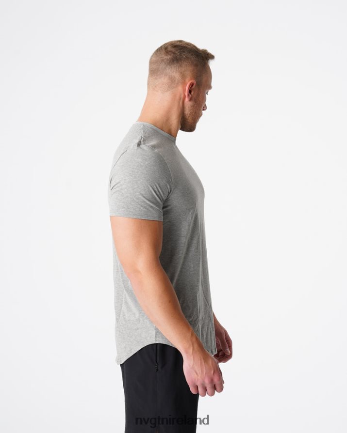 NVGTN Pulse Fitted Tee Tops Grey Men VV2PRZ769