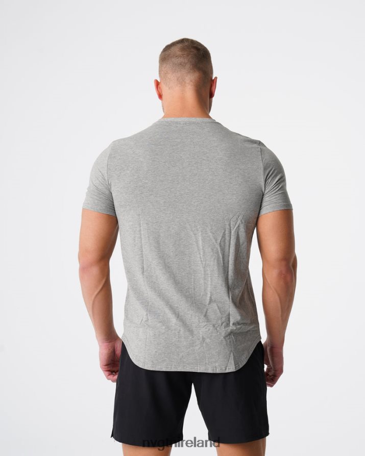 NVGTN Pulse Fitted Tee Tops Grey Men VV2PRZ769