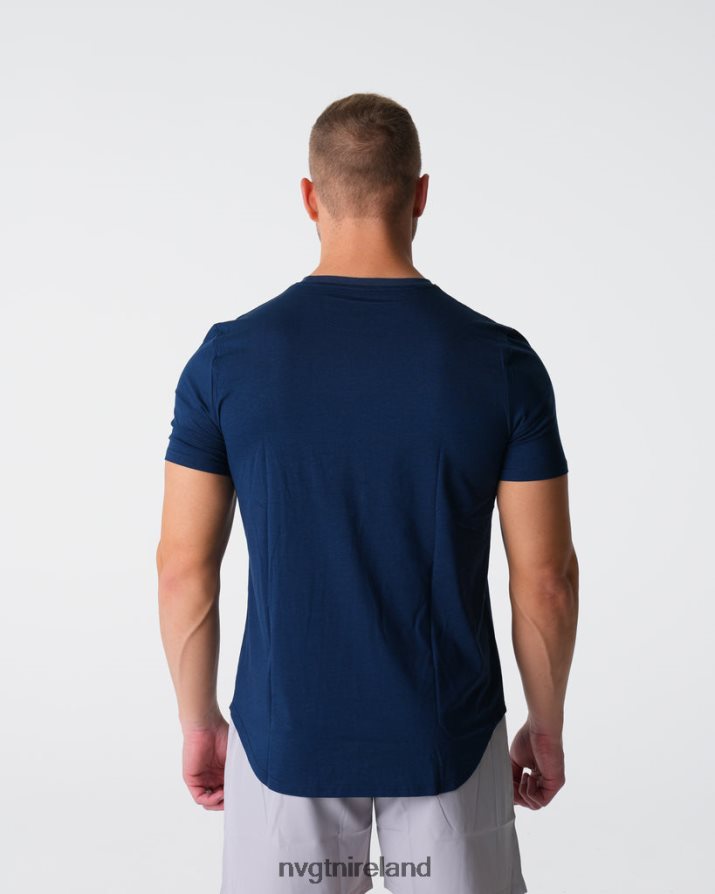 NVGTN Pulse Fitted Tee Tops Navy Men VV2PRZ770