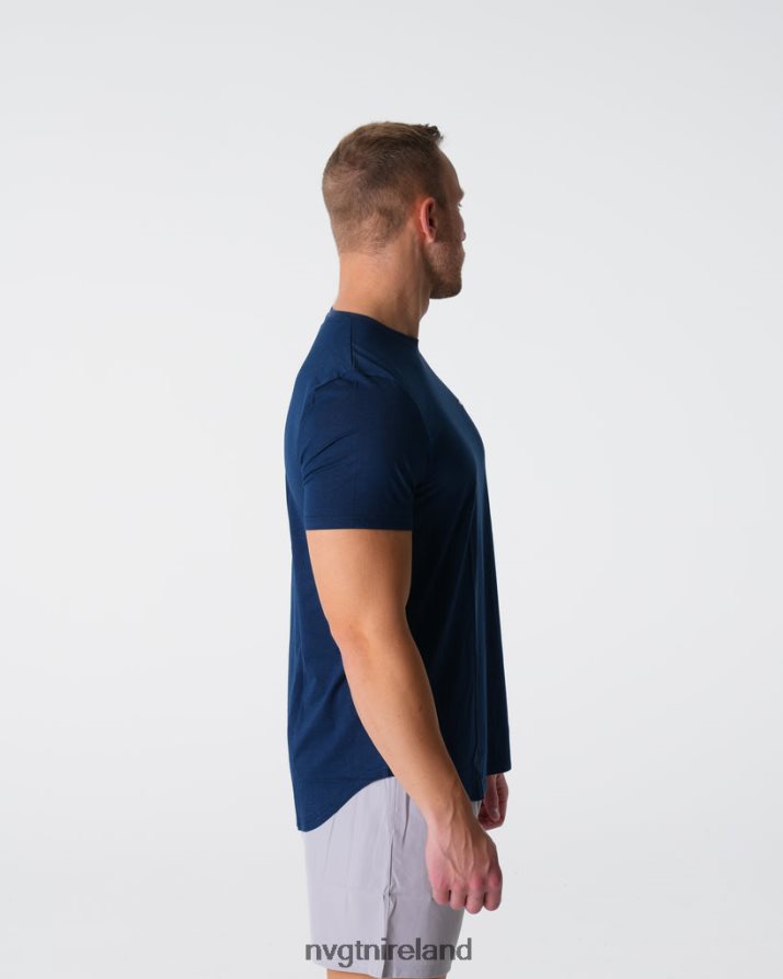 NVGTN Pulse Fitted Tee Tops Navy Men VV2PRZ770