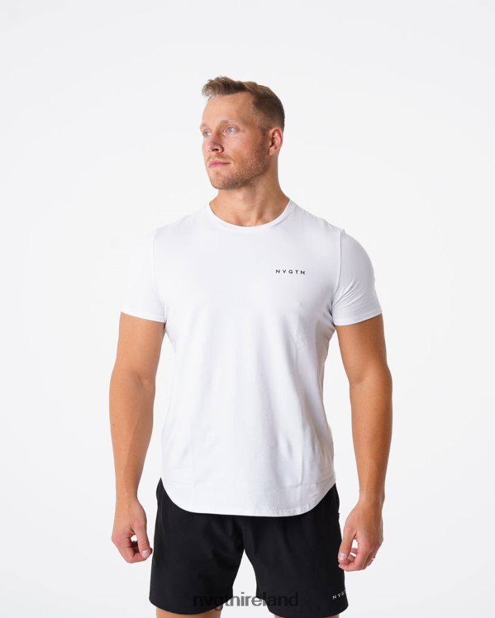 NVGTN Pulse Fitted Tee Tops White Men VV2PRZ768