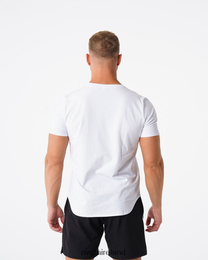 NVGTN Pulse Fitted Tee Tops White Men VV2PRZ768