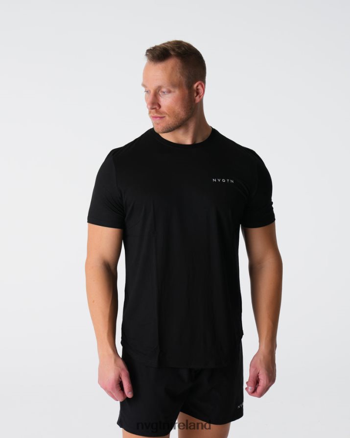 NVGTN Tech Fitted Tee Tops Black Men VV2PRZ763
