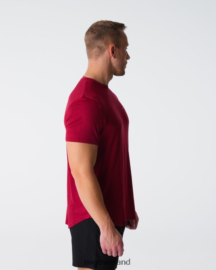 NVGTN Tech Fitted Tee Tops Crimson Men VV2PRZ764