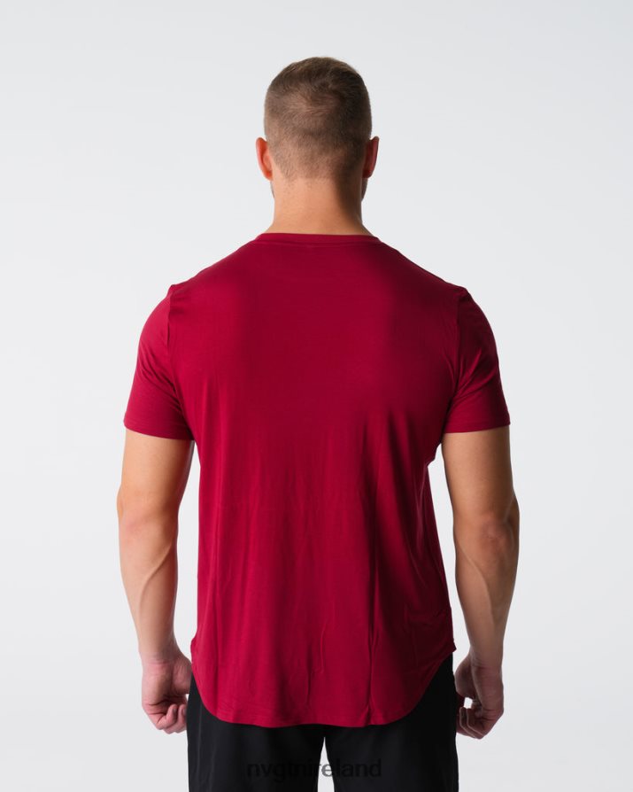 NVGTN Tech Fitted Tee Tops Crimson Men VV2PRZ764