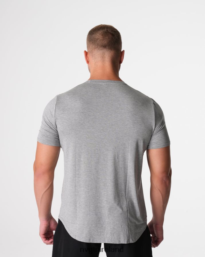 NVGTN Tech Fitted Tee Tops Grey Men VV2PRZ759