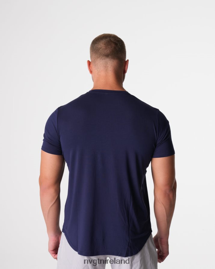 NVGTN Tech Fitted Tee Tops Navy Men VV2PRZ760