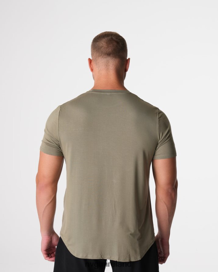 NVGTN Tech Fitted Tee Tops Sage Green Men VV2PRZ761