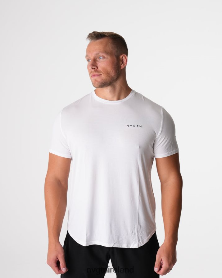 NVGTN Tech Fitted Tee Tops White Men VV2PRZ758