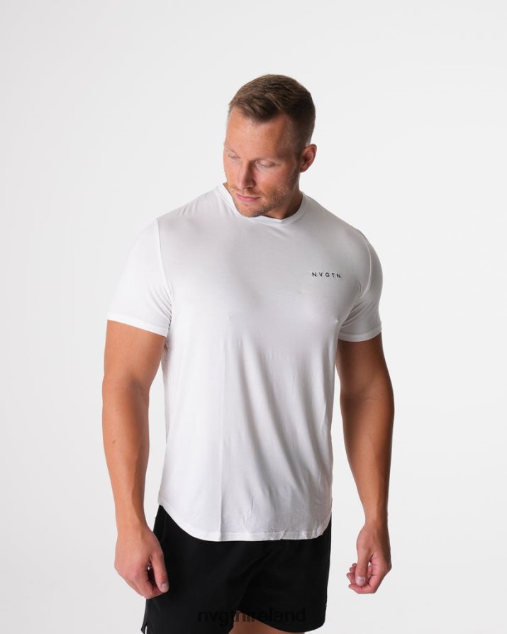 NVGTN Tech Fitted Tee Tops White Men VV2PRZ758
