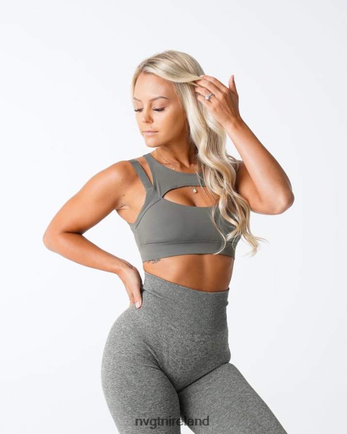 NVGTN Apex Bra Fitness Khaki Green Women VV2PRZ210