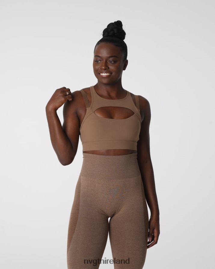 NVGTN Apex Bra Fitness Mocha Women VV2PRZ152