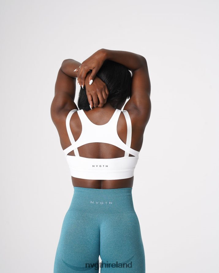 NVGTN Apex Bra Fitness White Women VV2PRZ151