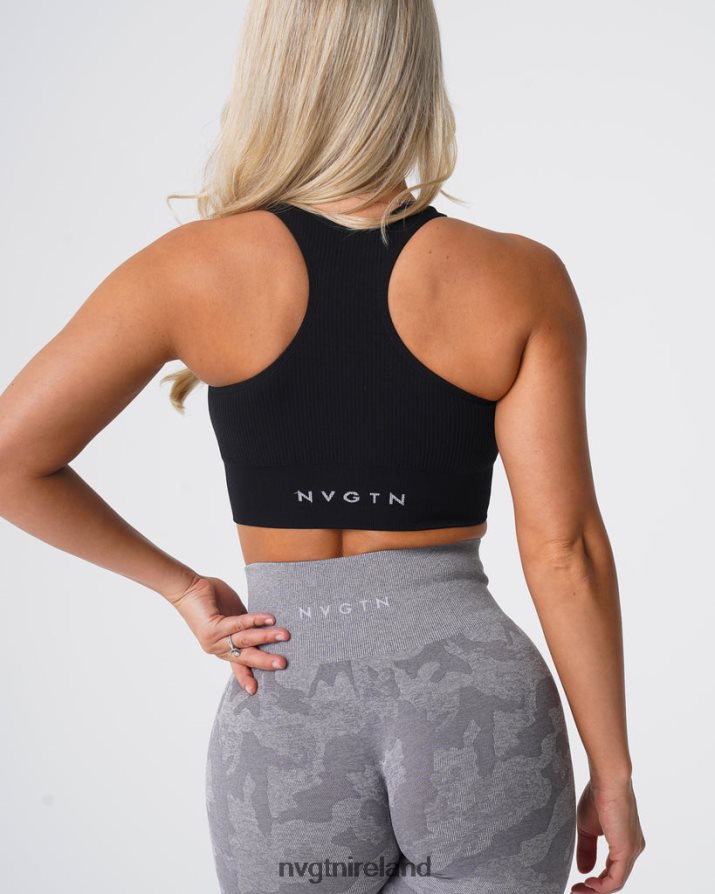 NVGTN Cinched Seamless Bra Fitness Black Women VV2PRZ154