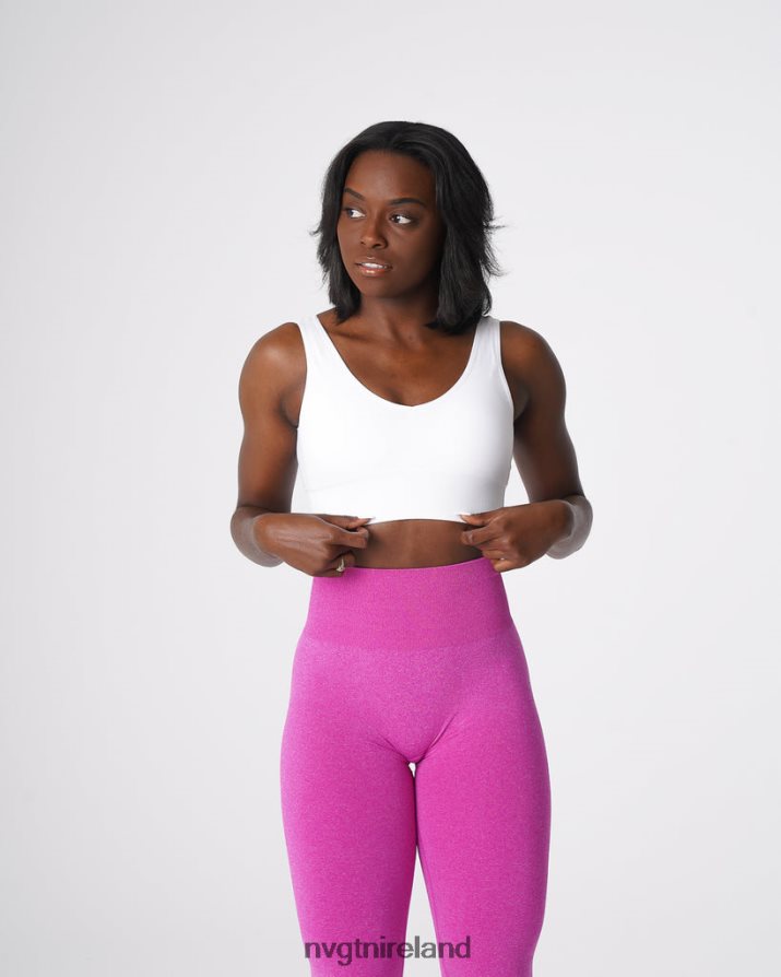 NVGTN Elevate Seamless Bra Fitness White Women VV2PRZ69