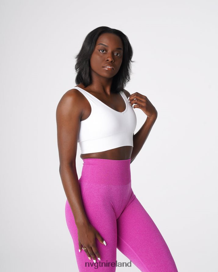 NVGTN Elevate Seamless Bra Fitness White Women VV2PRZ69