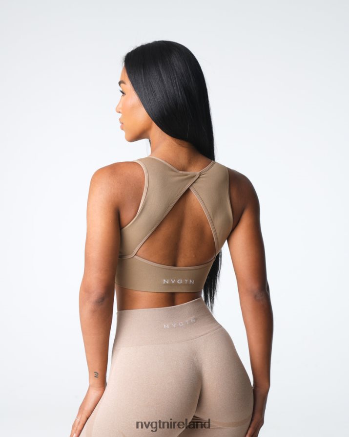 NVGTN Empower Seamless Bra Fitness Beige Women VV2PRZ3