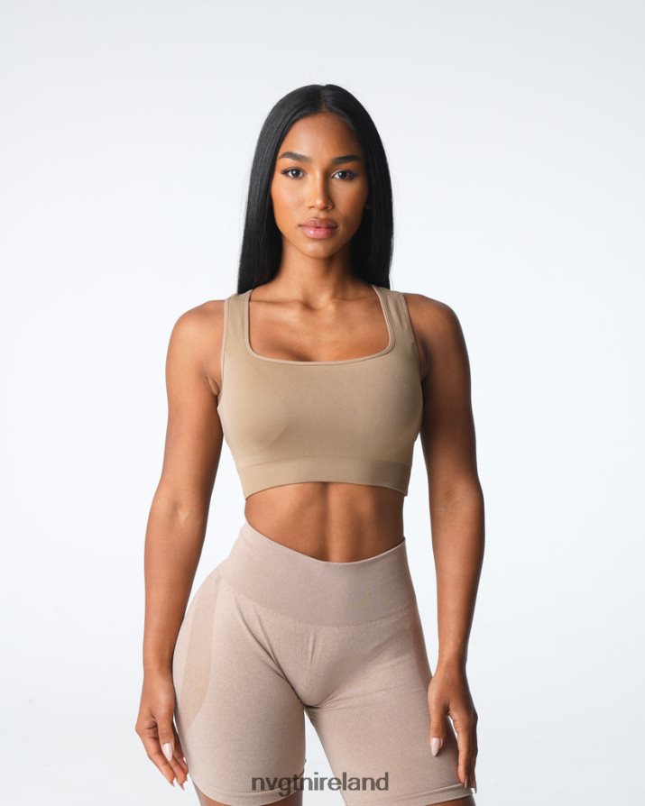NVGTN Empower Seamless Bra Fitness Beige Women VV2PRZ3