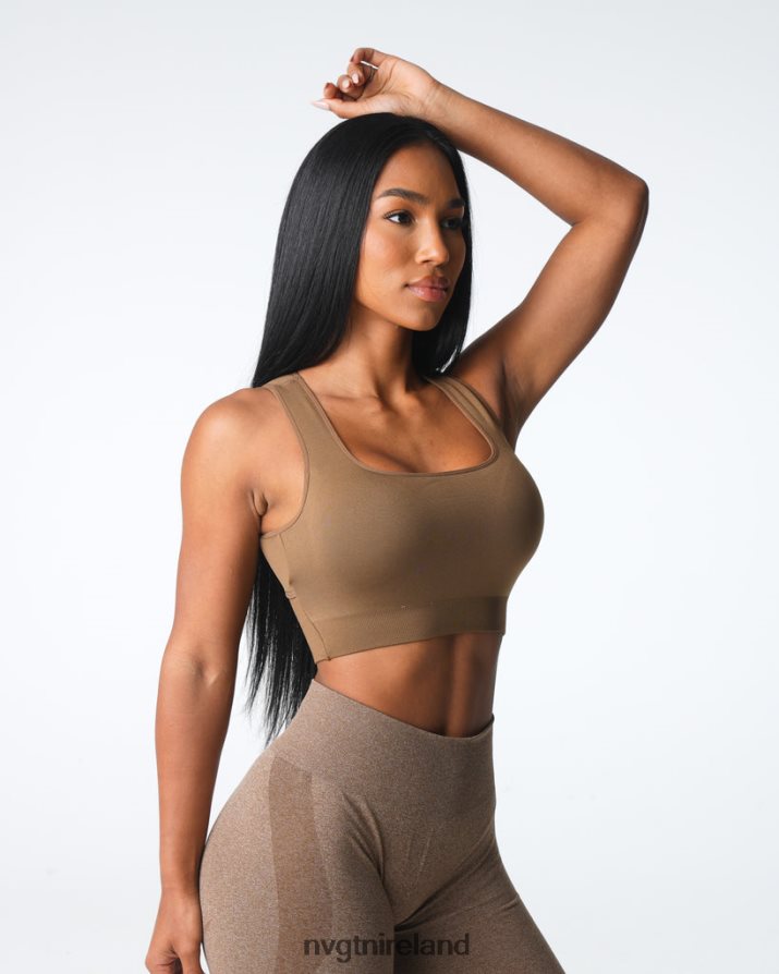 NVGTN Empower Seamless Bra Fitness Mocha Women VV2PRZ4