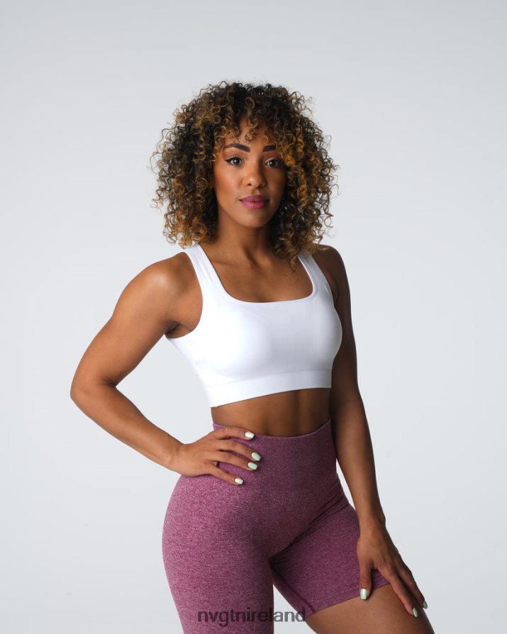 NVGTN Empower Seamless Bra Fitness White Women VV2PRZ2