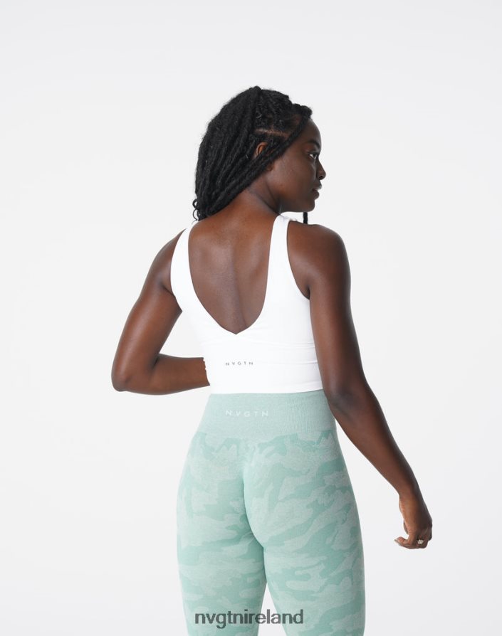 NVGTN Essence Bra Fitness White Women VV2PRZ103