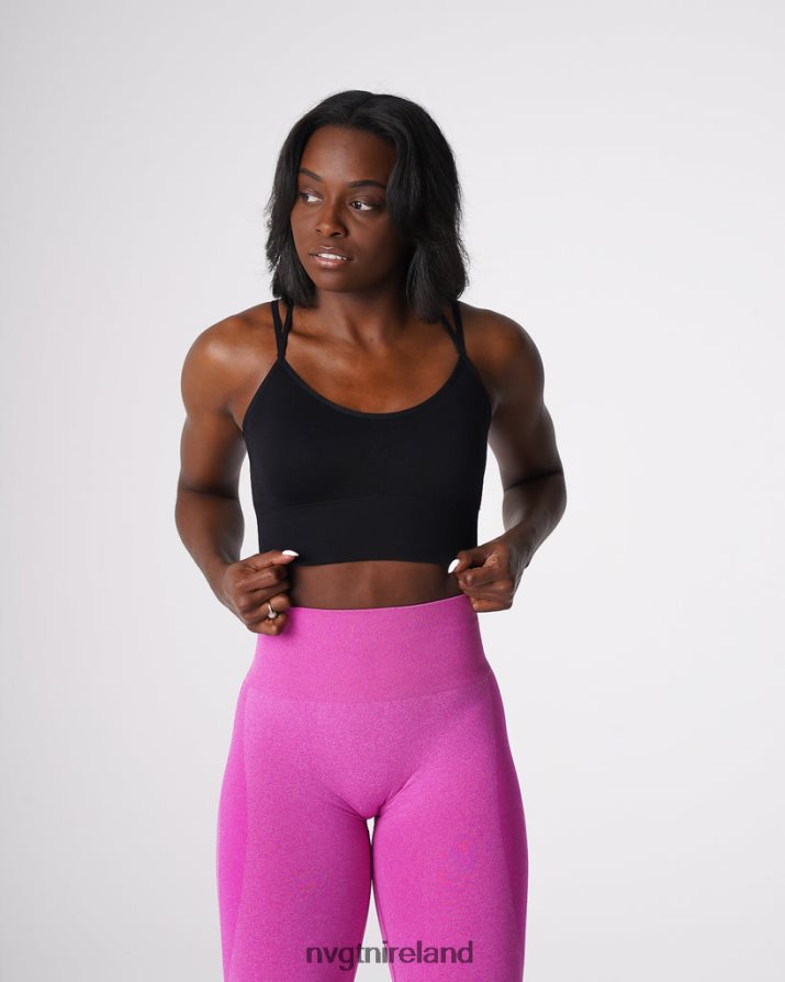 NVGTN Flourish Seamless Bra Fitness Black Women VV2PRZ162