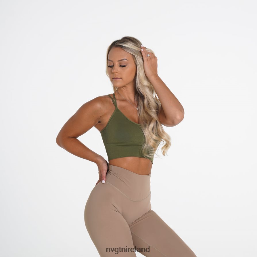 NVGTN Flourish Seamless Bra Fitness Khaki Green Women VV2PRZ240