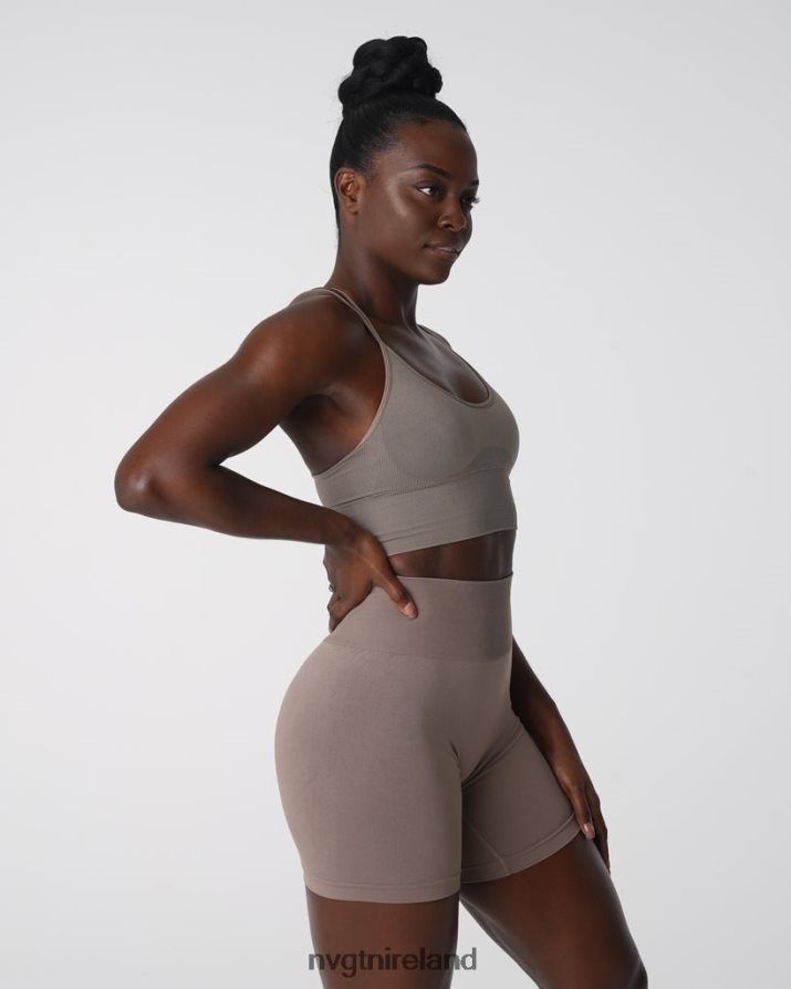 NVGTN Flourish Seamless Bra Fitness Taupe Women VV2PRZ164