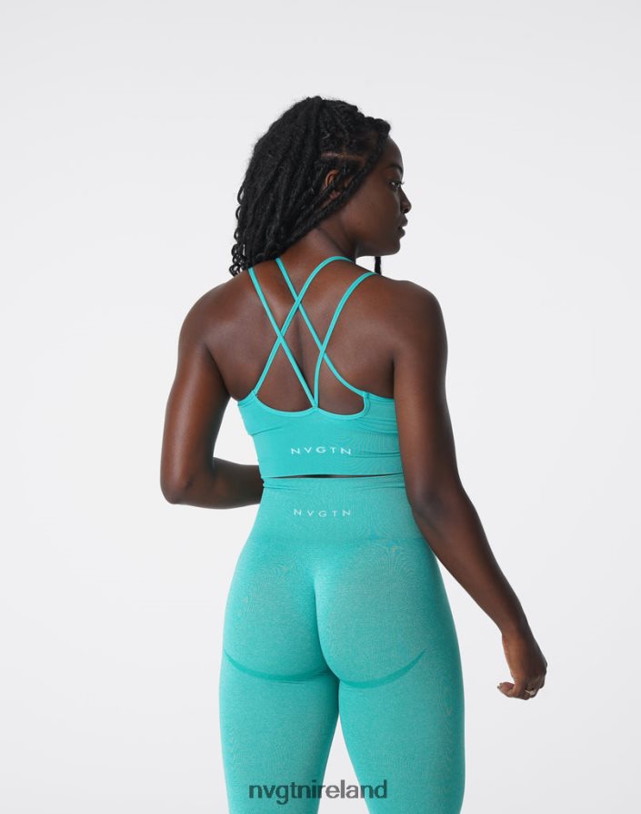 NVGTN Flourish Seamless Bra Fitness Turquoise Women VV2PRZ169