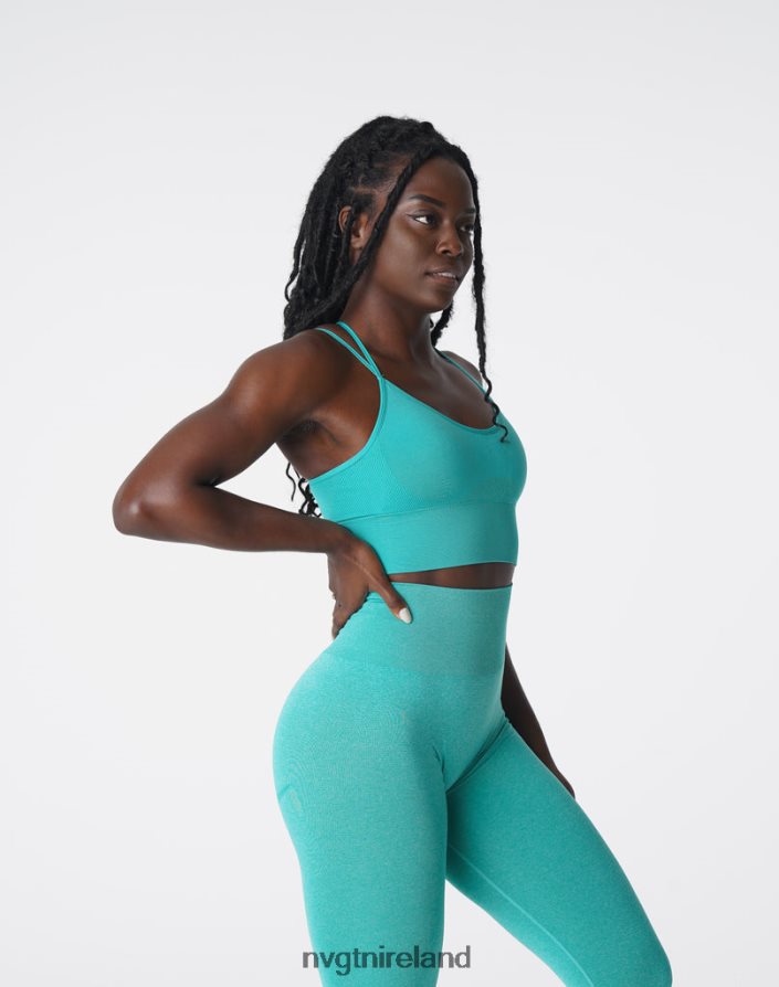 NVGTN Flourish Seamless Bra Fitness Turquoise Women VV2PRZ169