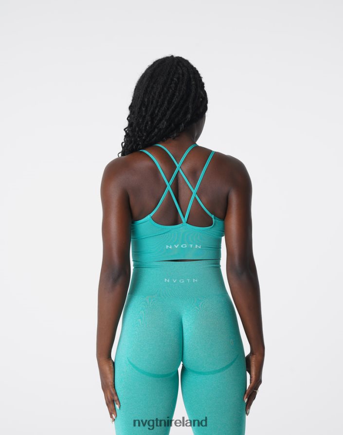 NVGTN Flourish Seamless Bra Fitness Turquoise Women VV2PRZ169