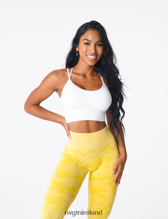 NVGTN Flourish Seamless Bra Fitness White Women VV2PRZ163