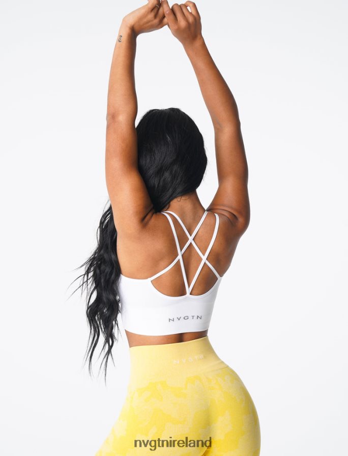 NVGTN Flourish Seamless Bra Fitness White Women VV2PRZ163