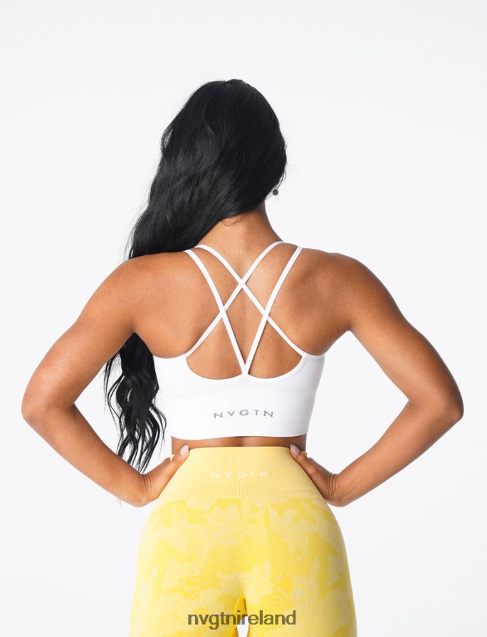 NVGTN Flourish Seamless Bra Fitness White Women VV2PRZ163