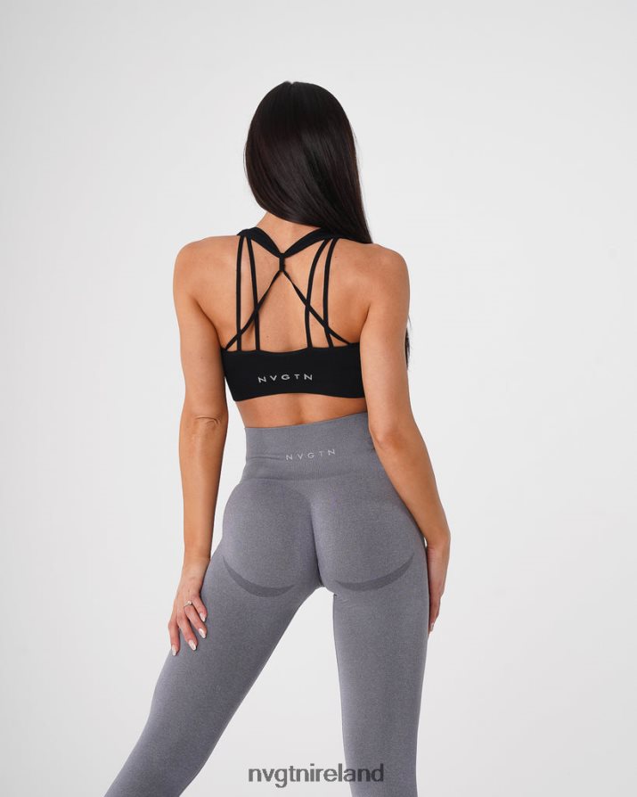 NVGTN Galaxy Ribbed Seamless Bra Fitness Black Women VV2PRZ158